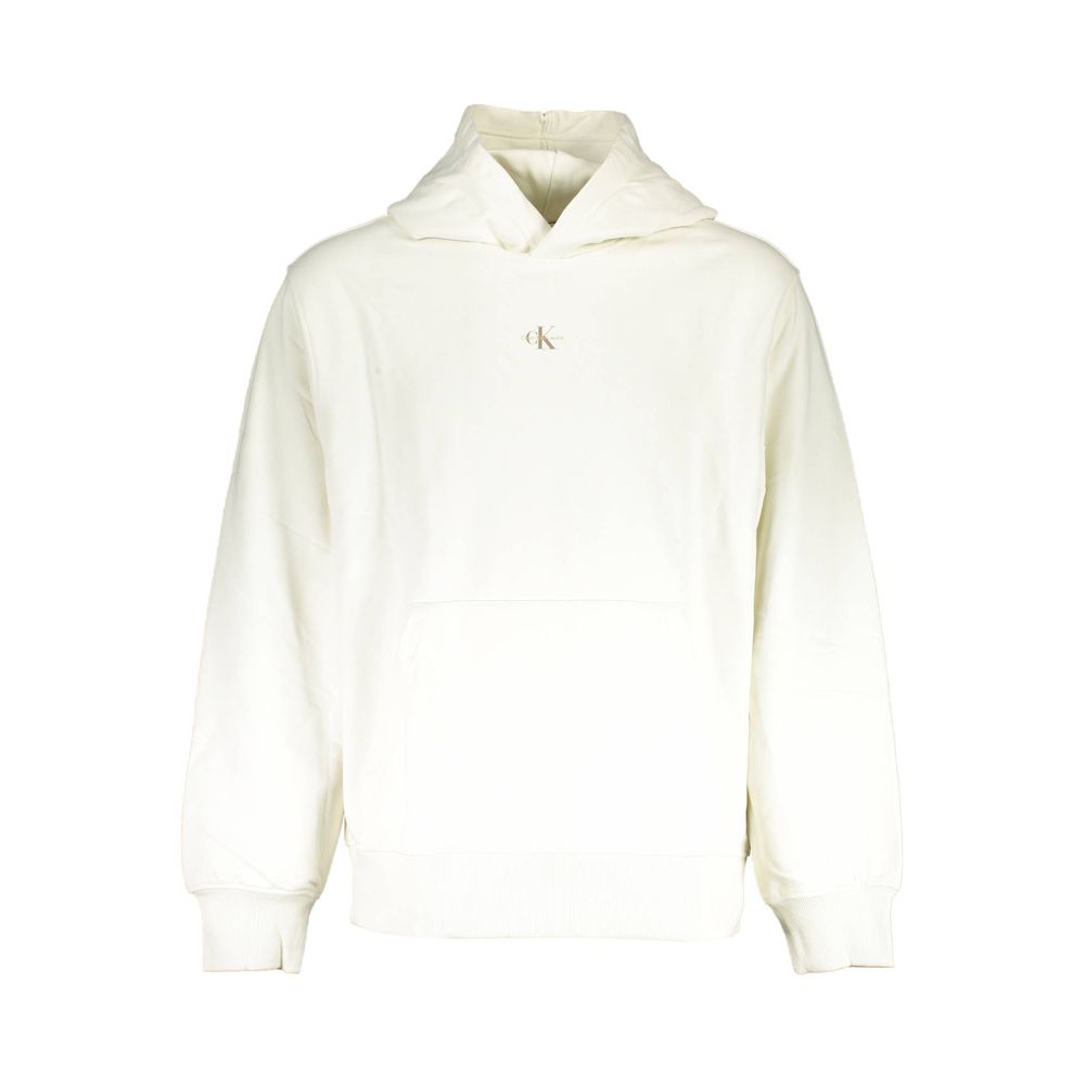Sweat à capuche Calvin Klein homme en coton blanc – CA-17458