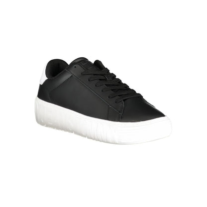 Tommy Hilfiger Black Polyurethane Men Sneaker