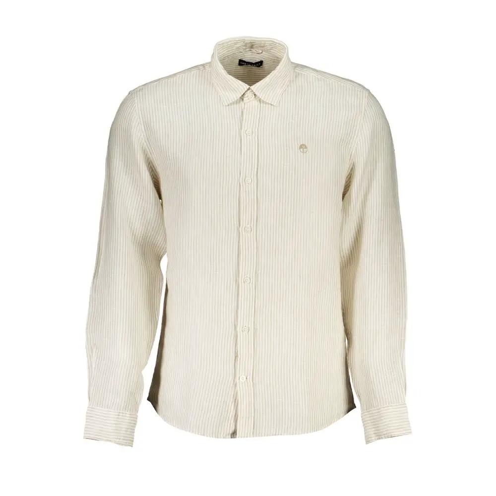 North Sails Beige Linen Men's Shirt by North Sails