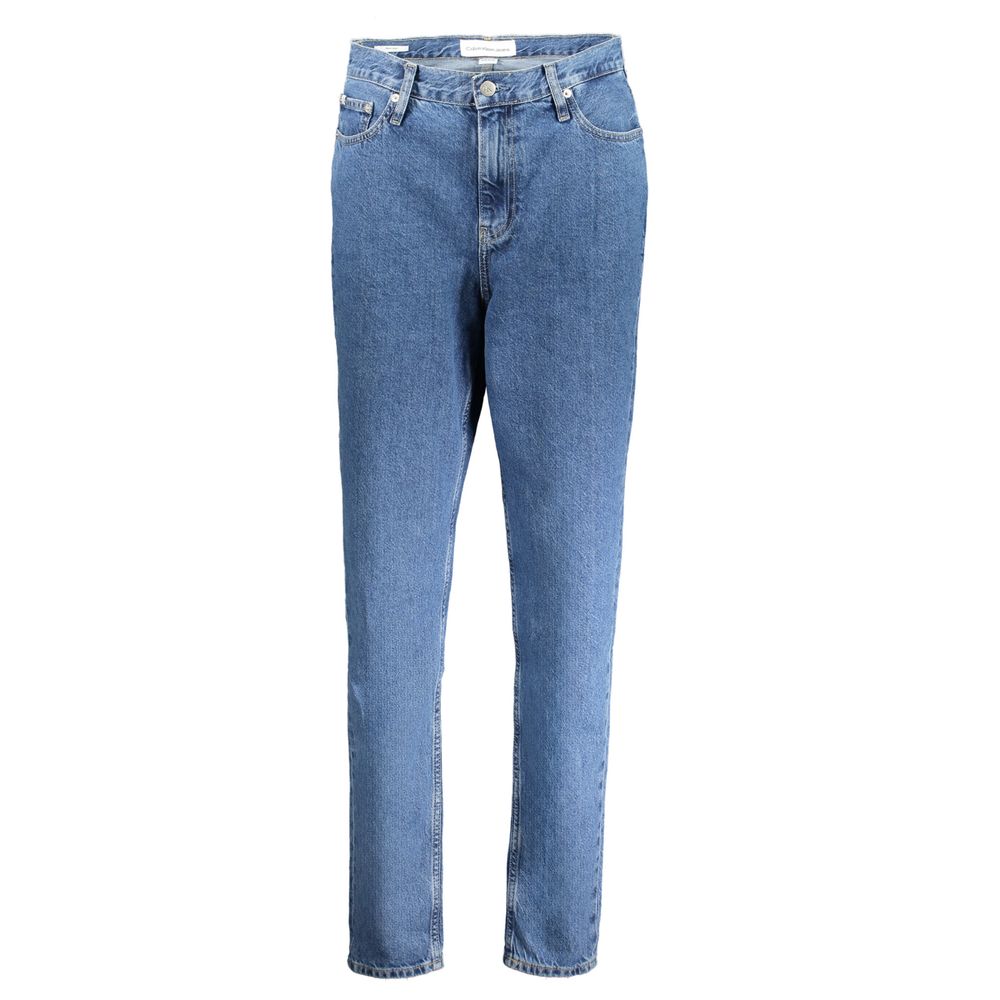 Mom jean Calvin Klein femme en coton bleu – CA-30128