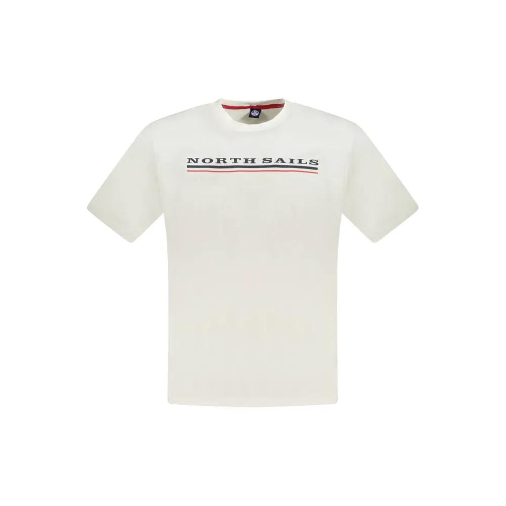 North Sails White Cotton Mens T-Shirt by North Sails