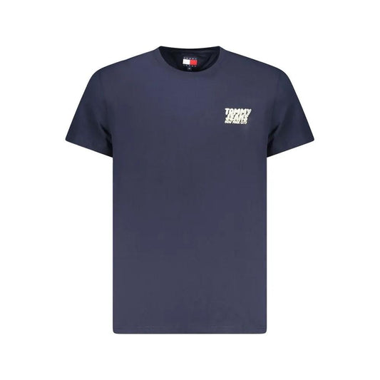 Tommy Hilfiger Blue Cotton Men T-Shirt by Tommy Hilfiger