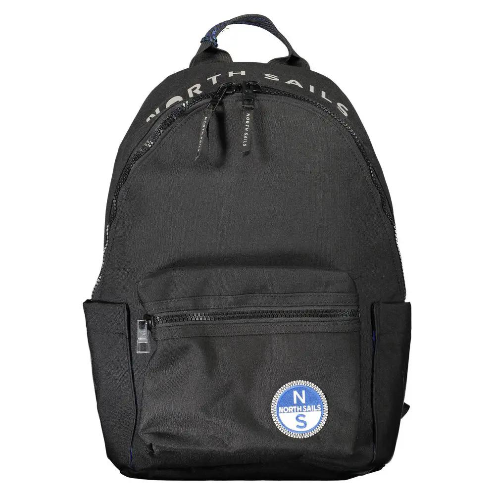 North Sails Black Polyester Men Backpack by North Sails