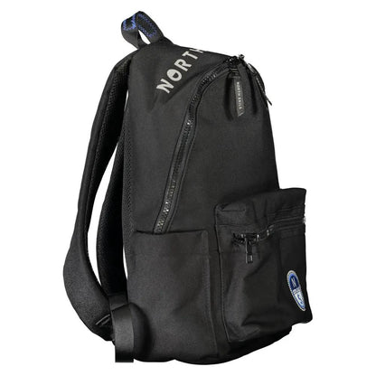 North Sails Black Polyester Men Backpack by North Sails