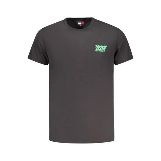 Tommy Hilfiger Black Cotton Men's T-Shirt by Tommy Hilfiger