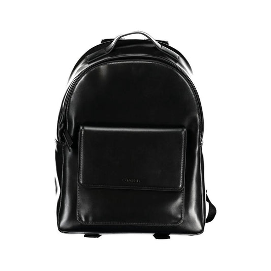Calvin Klein Elegant Black Urban Backpack with Laptop Compartment by Calvin Klein