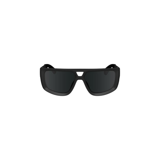 Calvin Klein Lunettes De Soleil Noires En Plastique Injecté Pour Homme Forme Carrée Élégantes Et Modernes