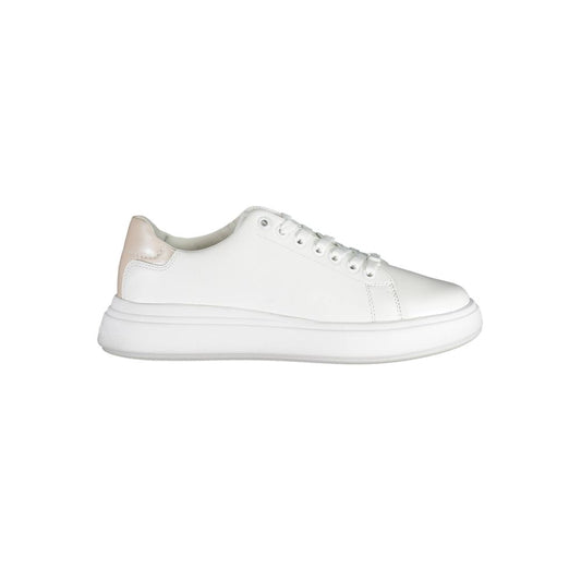 Baskets Calvin Klein femme en cuir blanc – CA-37315