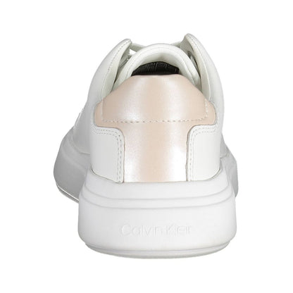 Baskets Calvin Klein femme en cuir blanc – CA-37315