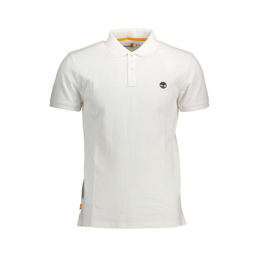 Timberland White Cotton Men Polo Shirt