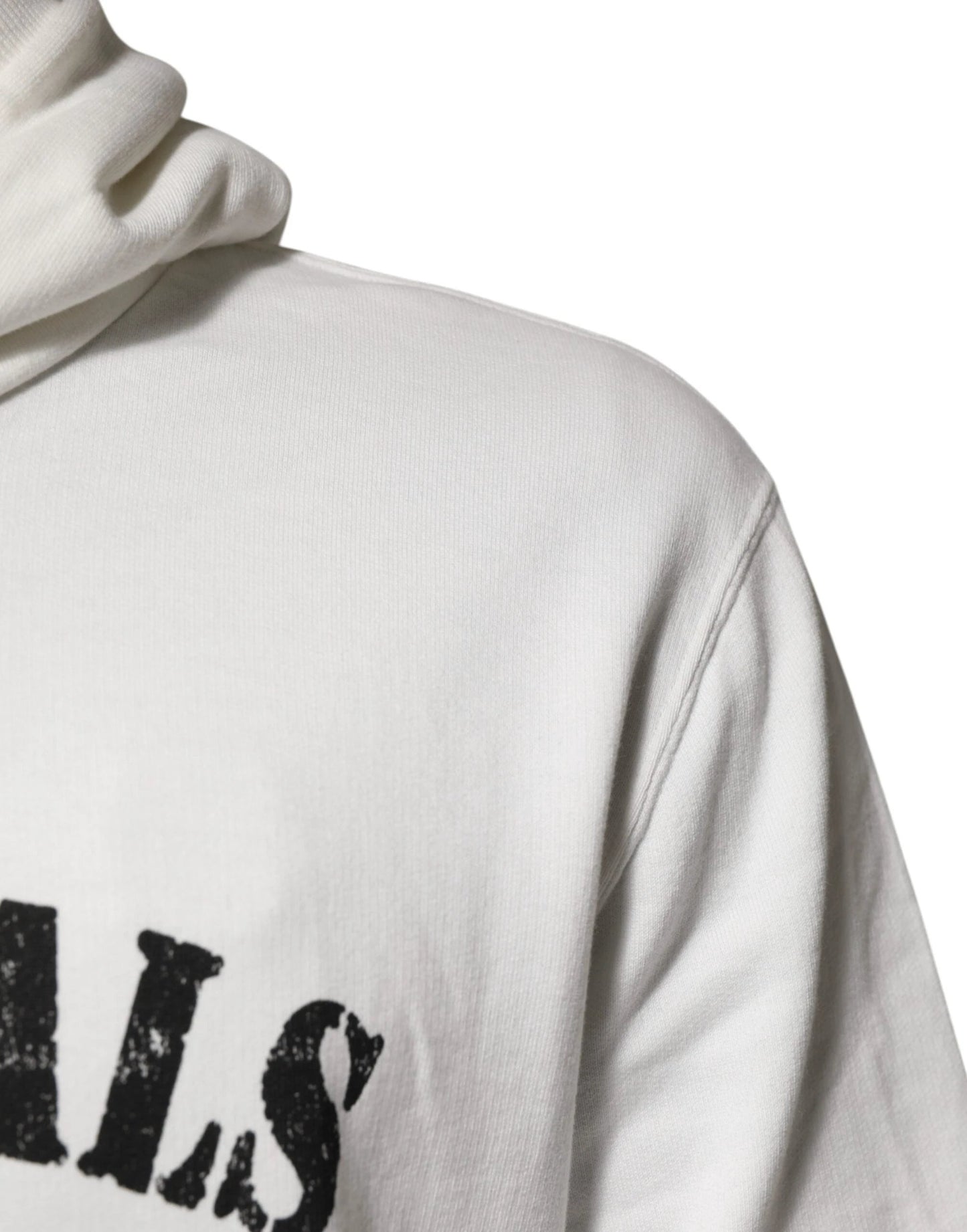 Dolce & Gabbana White Cotton DG ROYAL Print Hooded Sweater by Dolce & Gabbana