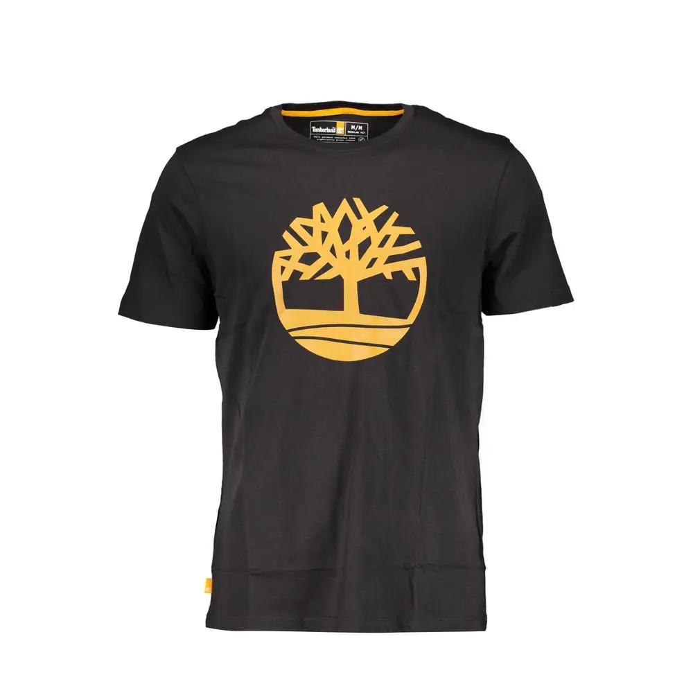 Timberland Black Organic Cotton Men T-Shirt by Timberland