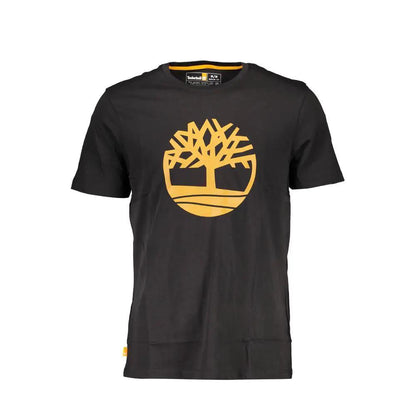 Timberland Black Organic Cotton Men T-Shirt by Timberland