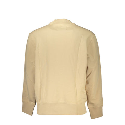 Sweat-shirt Calvin Klein homme col rond en coton beige – CA-27227