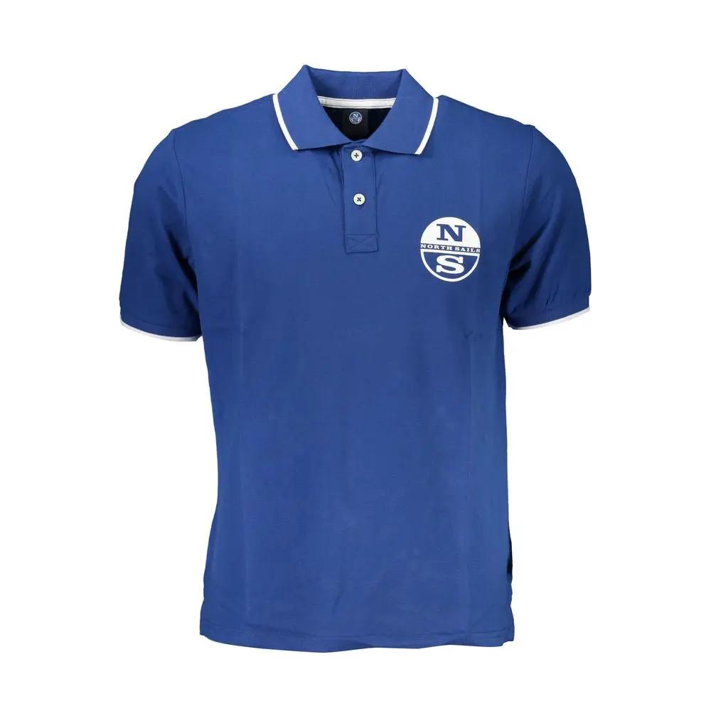 North Sails Blue Cotton Men Polo Shirt by North Sails