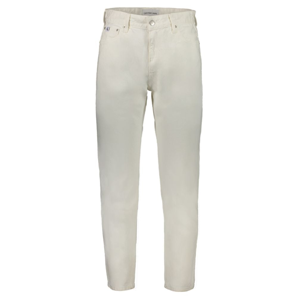 Jean Calvin Klein homme droit en coton blanc – CA-29542