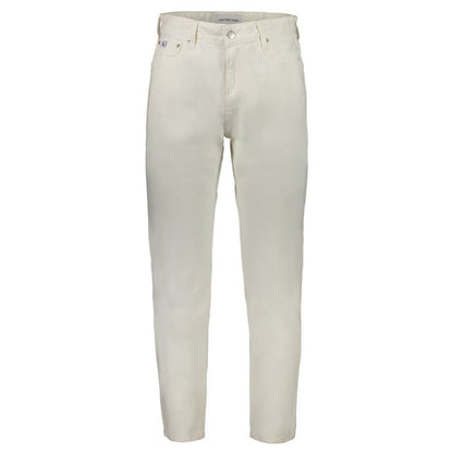 Jean Calvin Klein homme droit en coton blanc – CA-29542