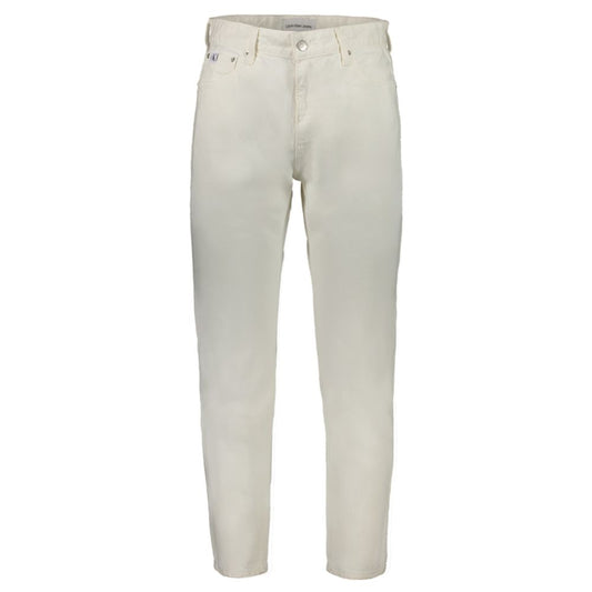 Jean Calvin Klein homme droit en coton blanc – CA-29542
