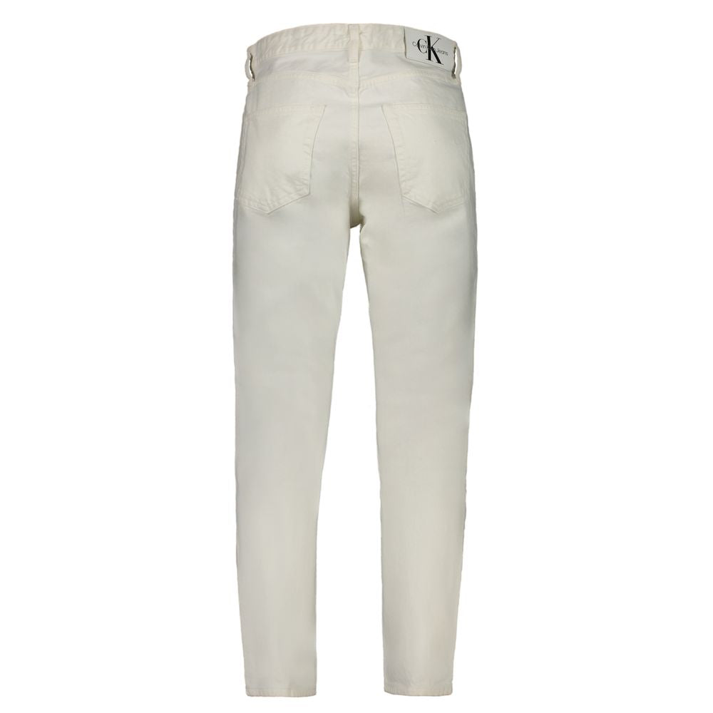 Jean Calvin Klein homme droit en coton blanc – CA-29542
