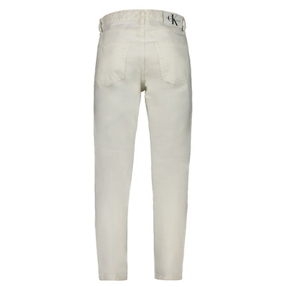 Jean Calvin Klein homme droit en coton blanc – CA-29542