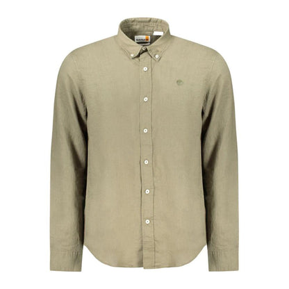 Timberland Verde Linen Men Shirt by Timberland