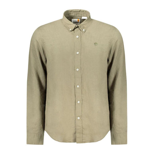 Timberland Verde Linen Men Shirt by Timberland