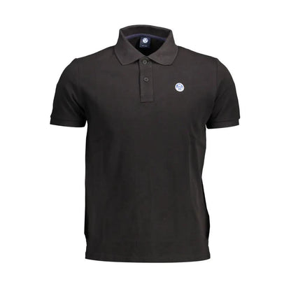 North Sails Black Cotton Men Polo Shirt by North Sails