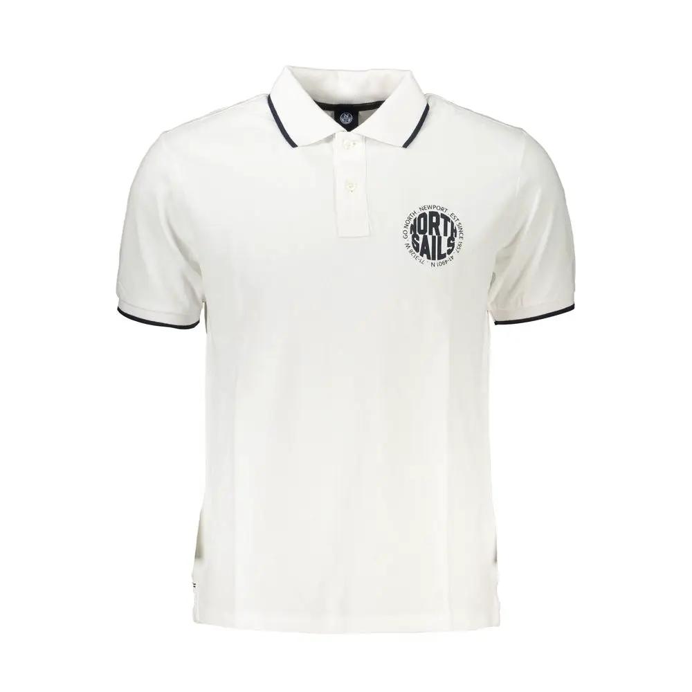 North Sails White Cotton Men Polo by North Sails