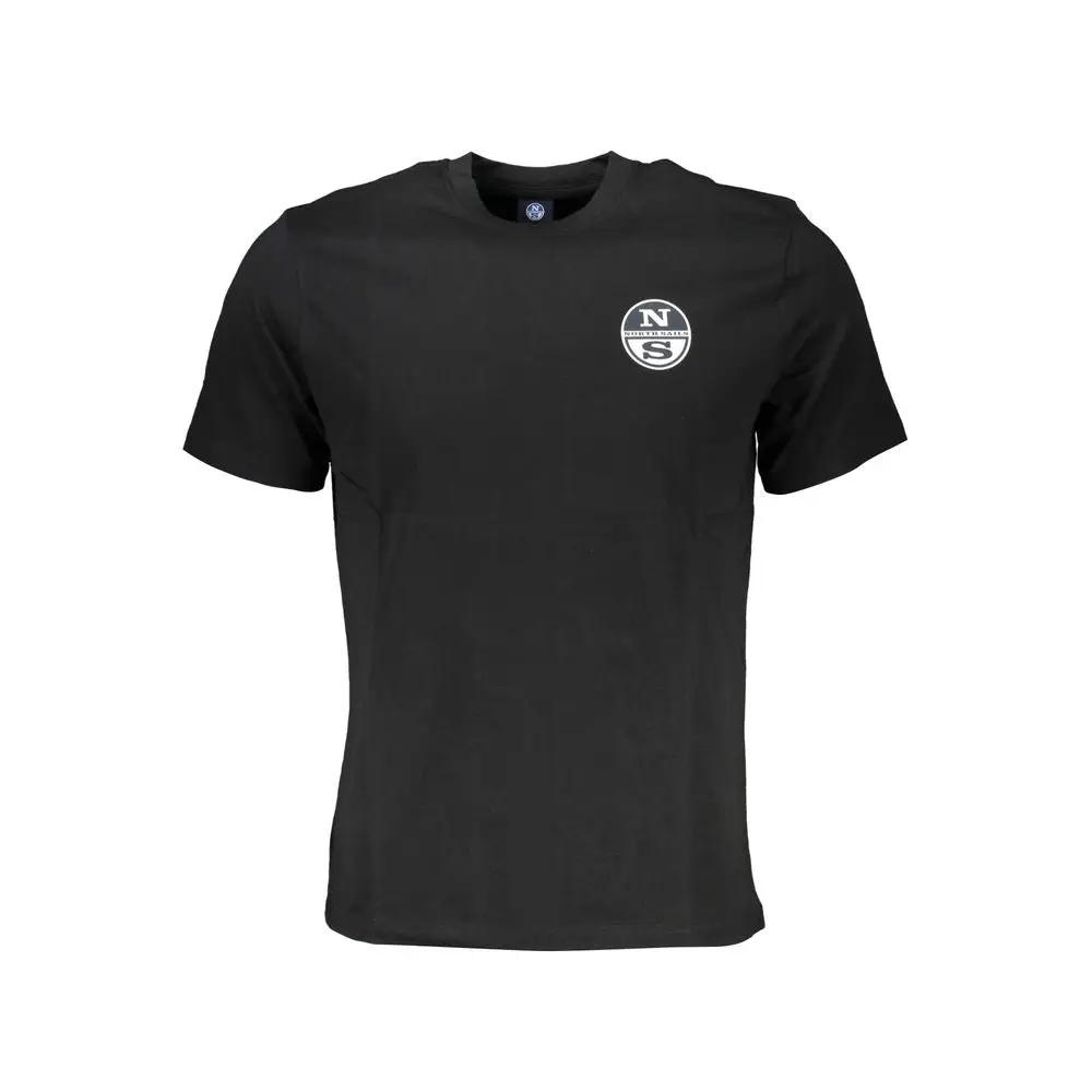 North Sails Black Cotton Men T-Shirt by North Sails
