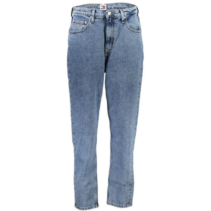 Mom jean Tommy Hilfiger femme taille ultra-haute en coton bleu – TO-29350