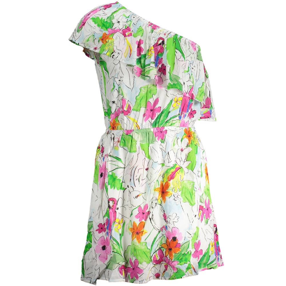Robe Desigual femme courte asymétrique en viscose blanche – DE-37981