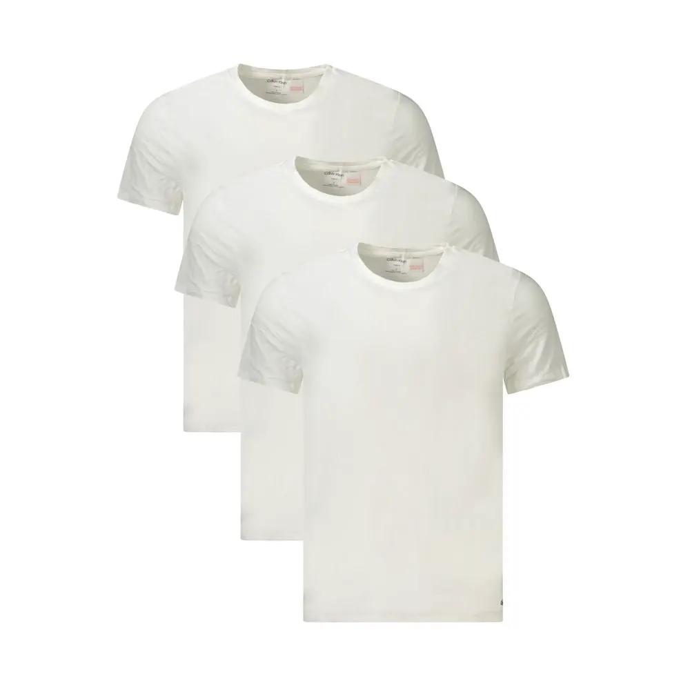 Calvin Klein White Cotton Men T-Shirt by Calvin Klein