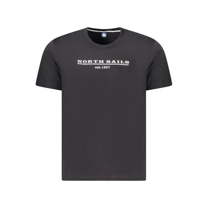 North Sails Black Cotton Men's T-Shirt by North Sails
