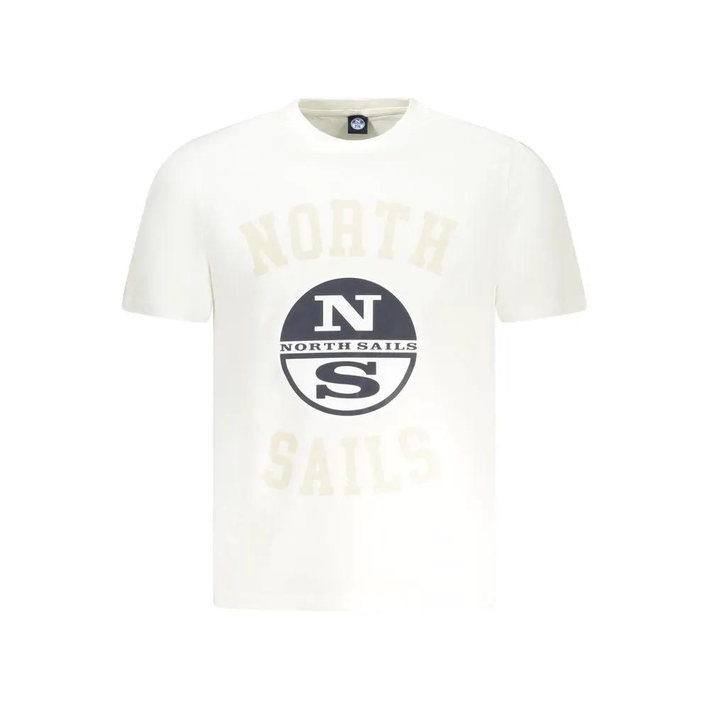 North Sails White Cotton Men T-Shirt by North Sails