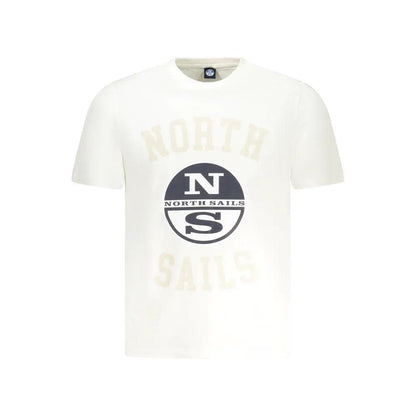 North Sails White Cotton Men T-Shirt by North Sails