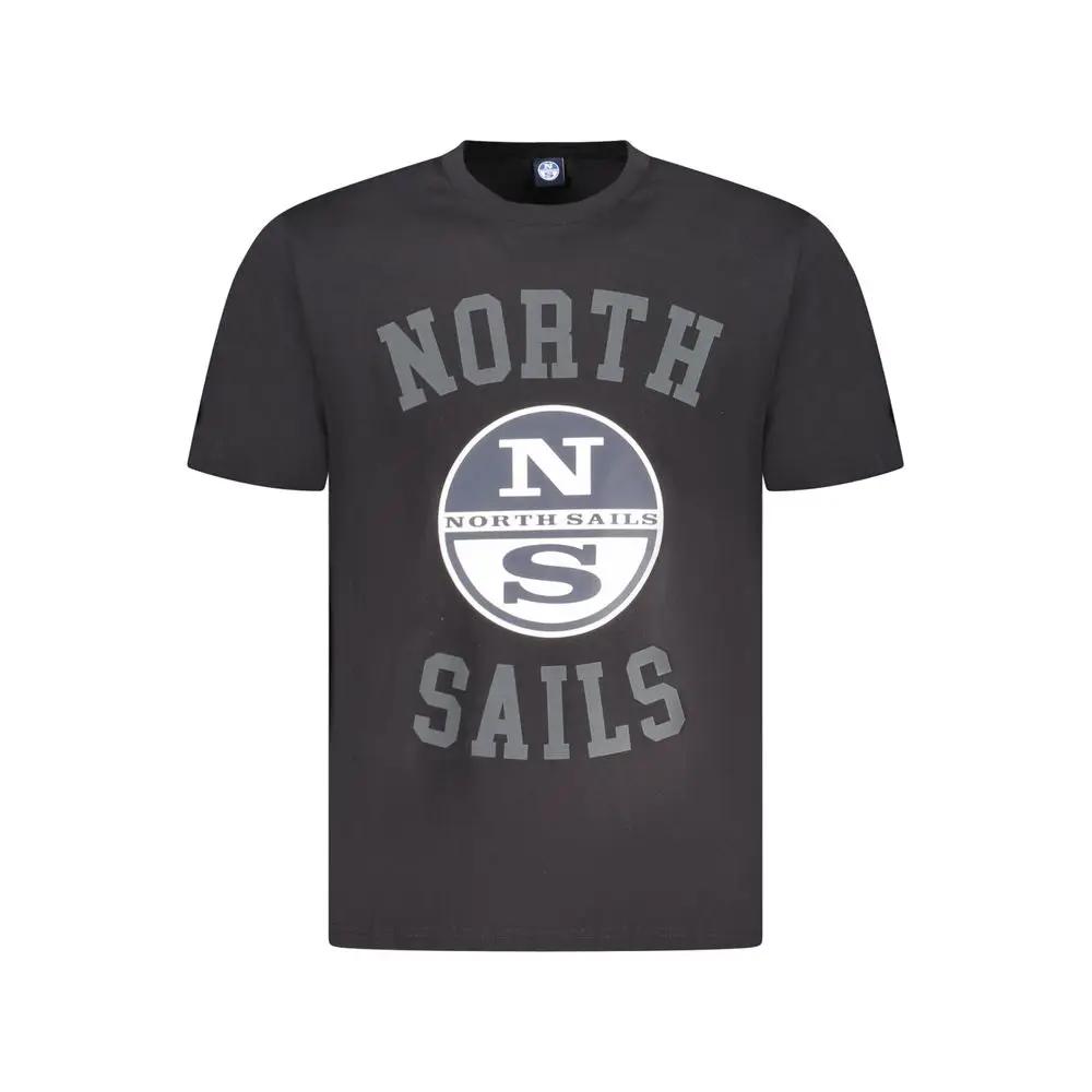North Sails Black Cotton Men T-Shirt by North Sails