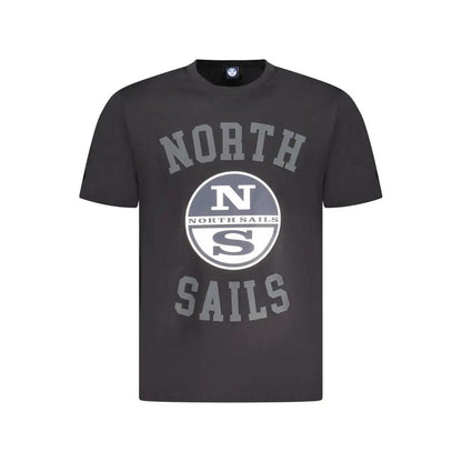 North Sails Black Cotton Men T-Shirt by North Sails