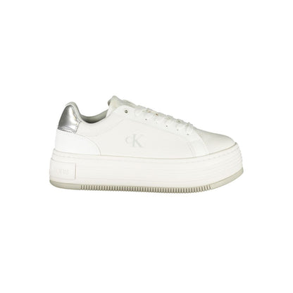 Calvin Klein Bianco Leather Women Sneaker by Calvin Klein