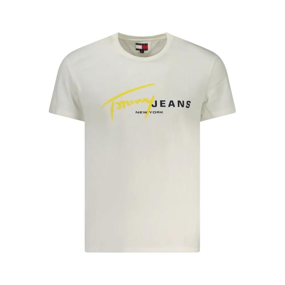 Tommy Hilfiger White Cotton Men's T-Shirt by Tommy Hilfiger