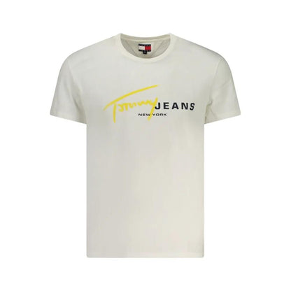 Tommy Hilfiger White Cotton Men's T-Shirt by Tommy Hilfiger