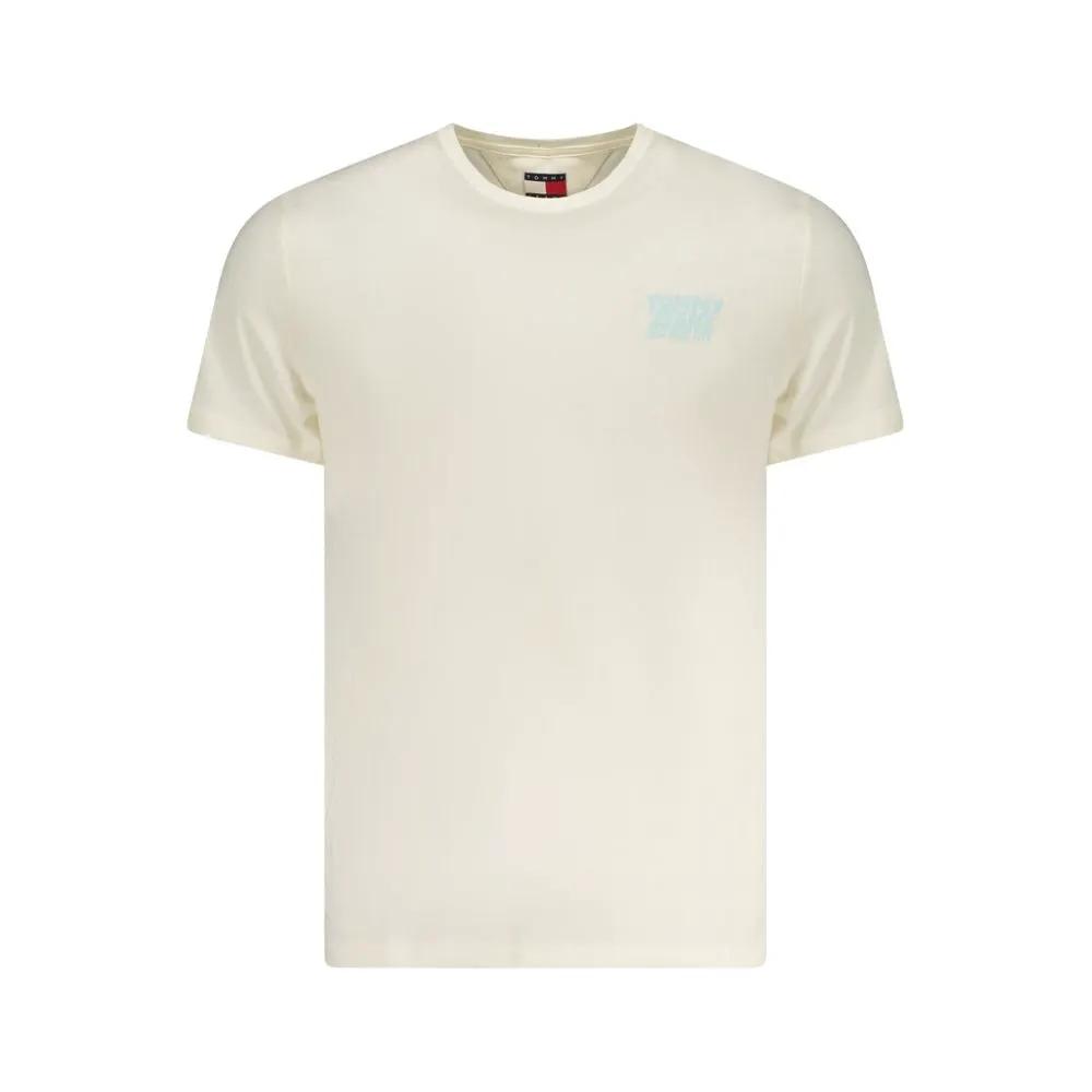 Tommy Hilfiger Beige Cotton Men T-Shirt by Tommy Hilfiger