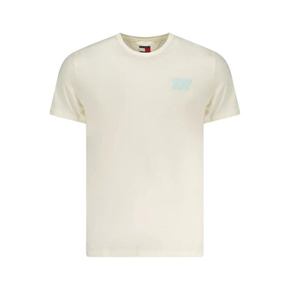 Tommy Hilfiger Beige Cotton Men T-Shirt by Tommy Hilfiger