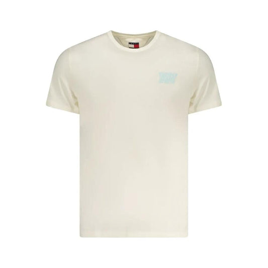 Tommy Hilfiger Beige Cotton Men T-Shirt by Tommy Hilfiger