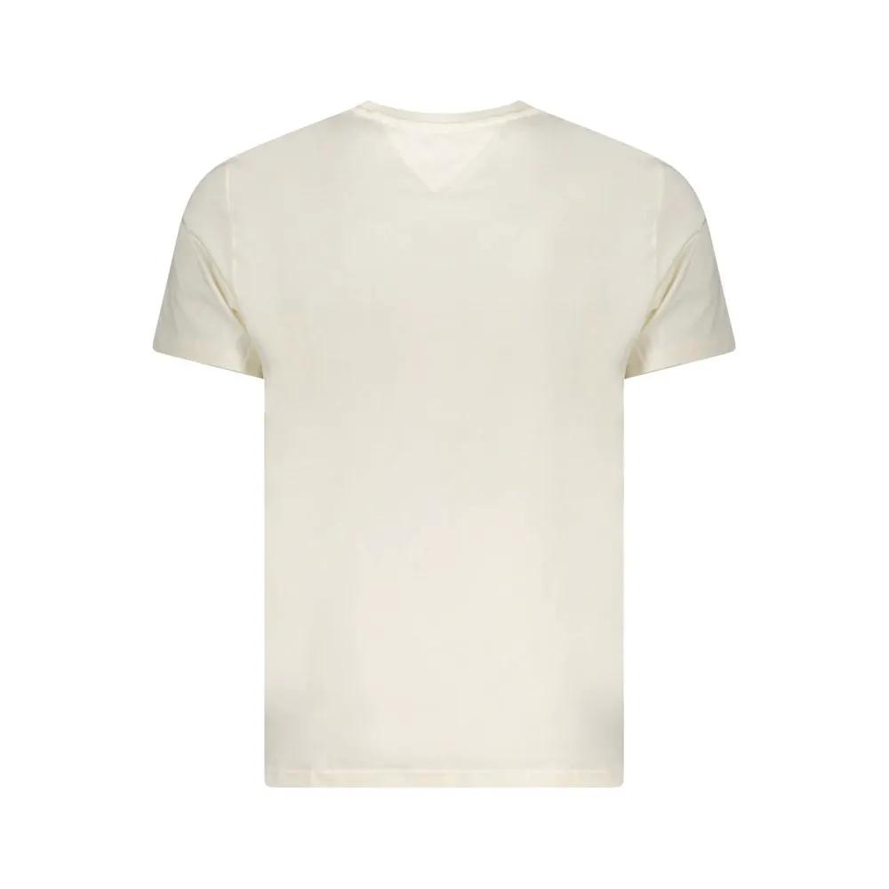 Tommy Hilfiger Beige Cotton Men T-Shirt by Tommy Hilfiger