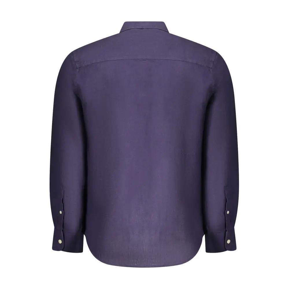 North Sails Blu Linen Men Shirt by North Sails