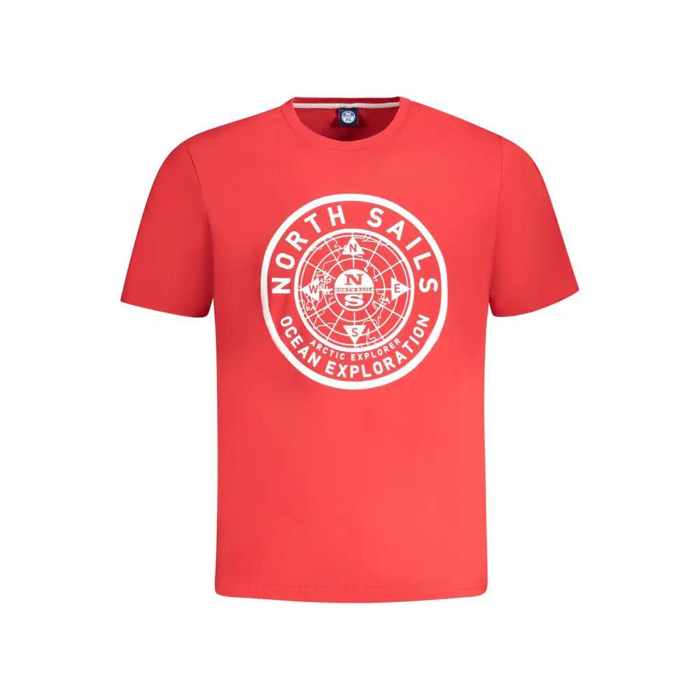 North Sails Red Cotton Men T-Shirt by North Sails