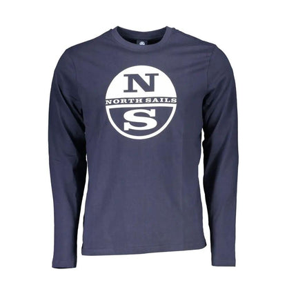 North Sails Blu Cotton Men T-Shirt by North Sails