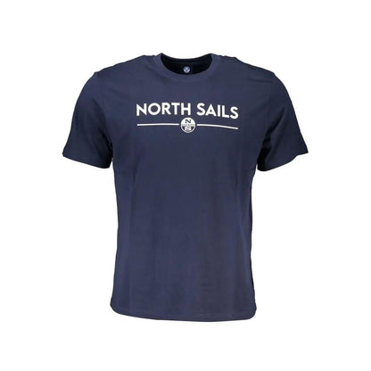 North Sails Blue Cotton Men T-Shirt by North Sails