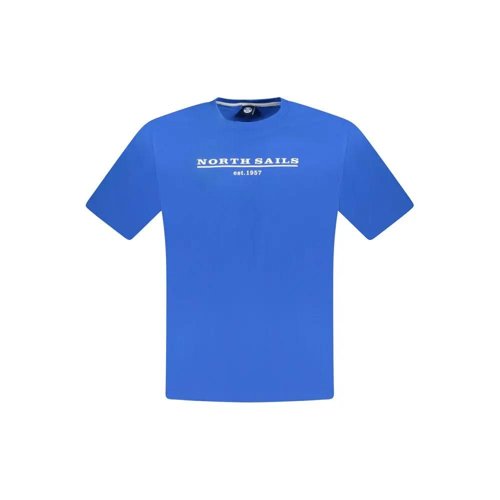 North Sails Blue Cotton Men T-Shirt by North Sails
