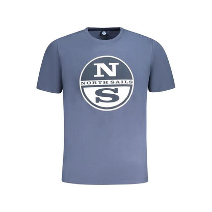 North Sails Blue Cotton Men T-Shirt by North Sails